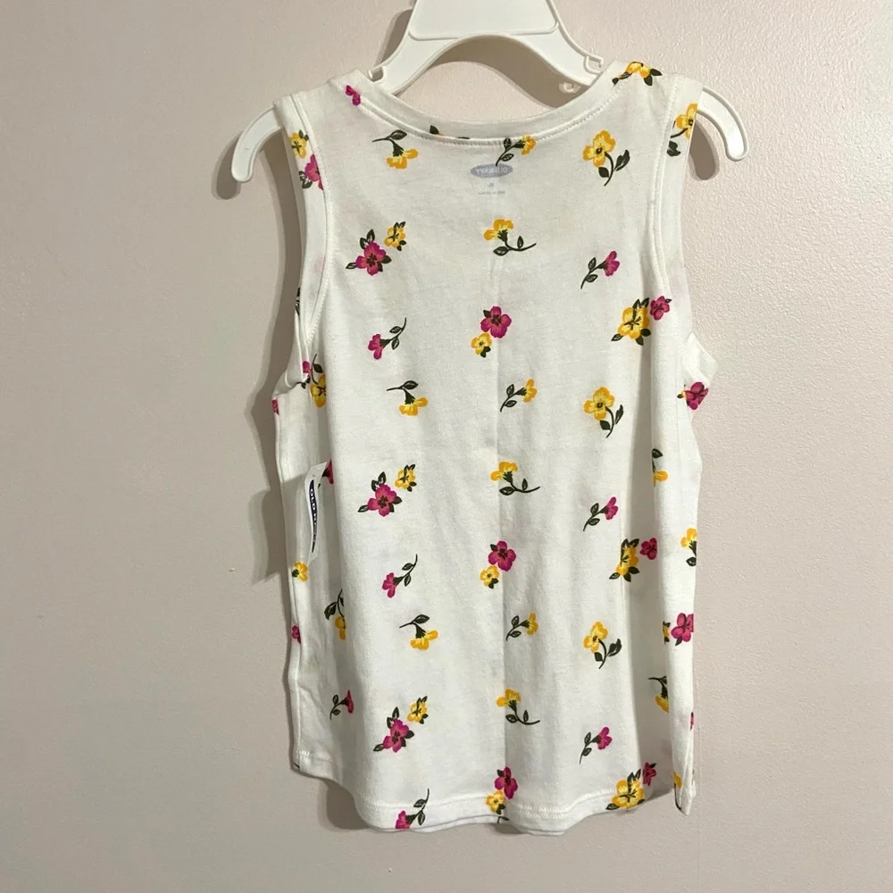 4/$15 ❤️ NWT Old Navy White Floral Tank Top Size 5T